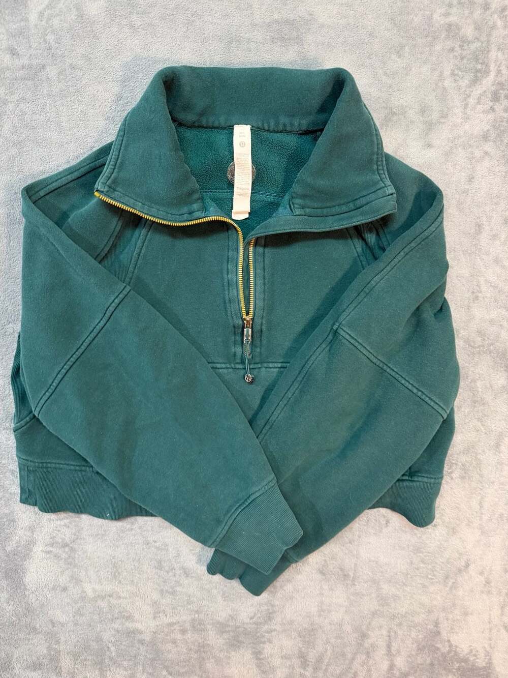 Lululemon Scuba Oversized Funnel-Neck Half Zip Size M/L Storm Teal
